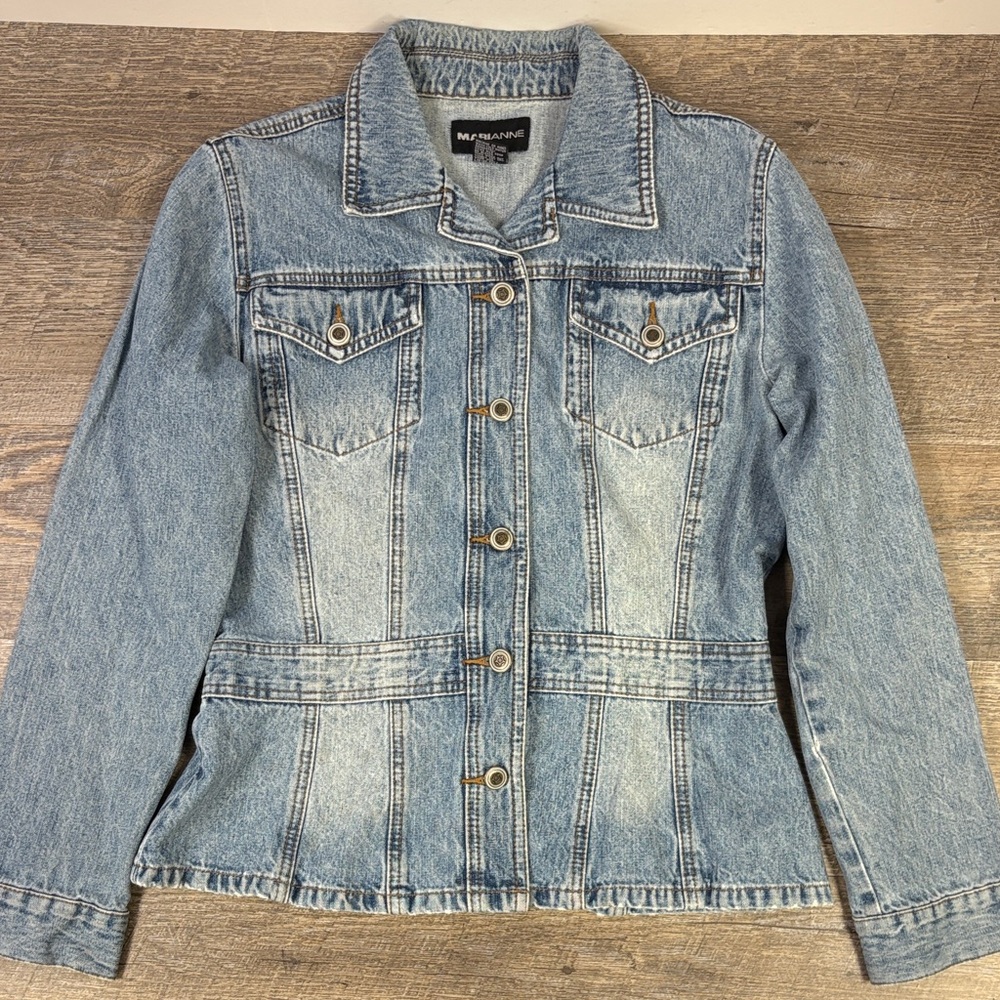👖 Vintage Marianne Denim Jacket – Made in Hong Kong – Size M